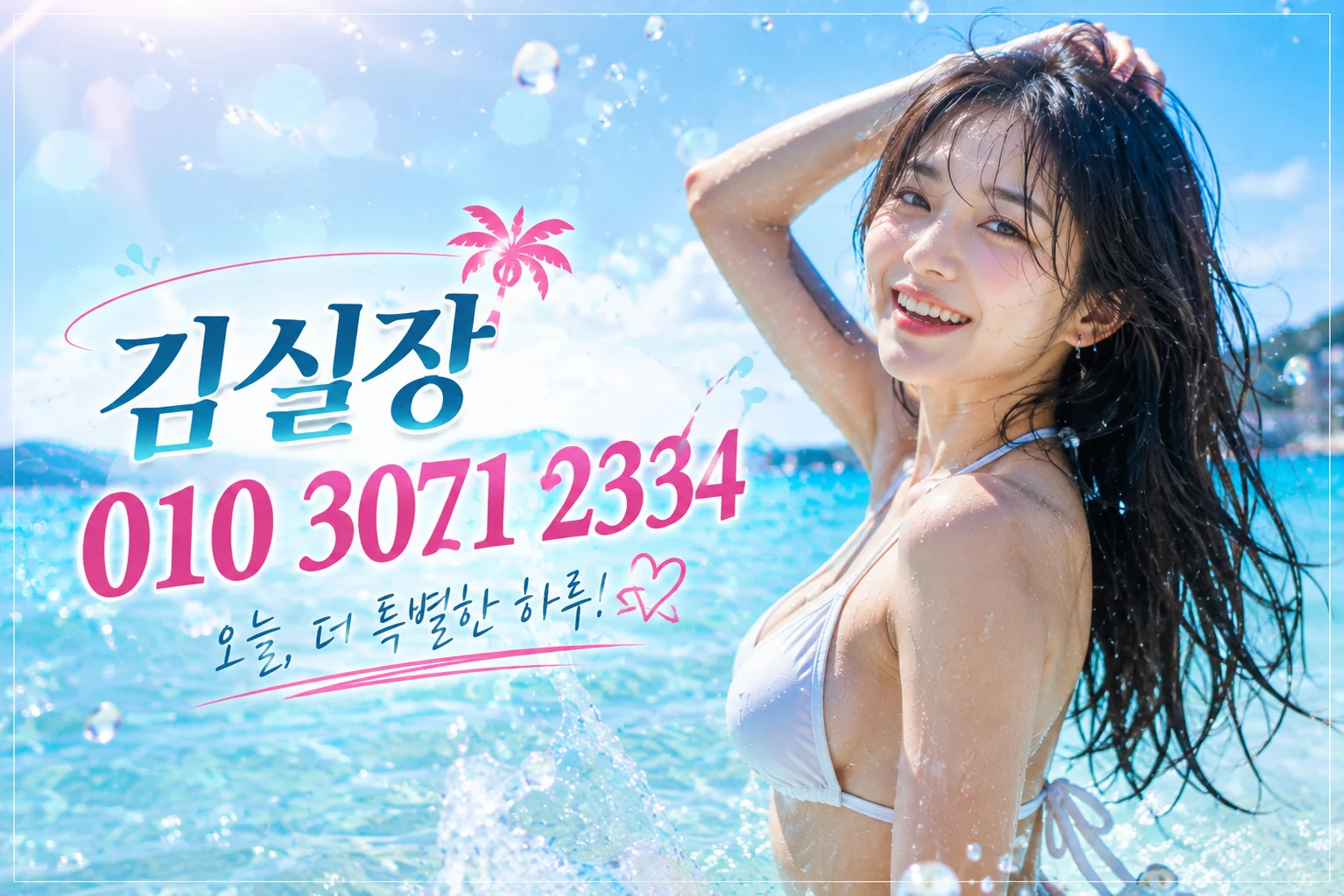 금천노래방 시원한 여름 분위기 배너